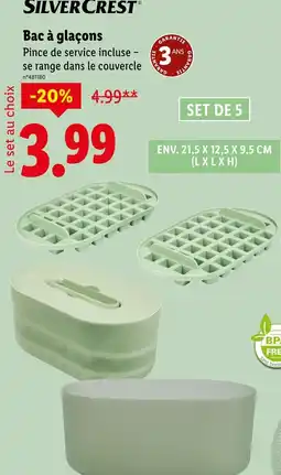 Lidl Silvercrest Bac à glaçons offre