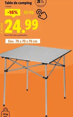 Lidl Table de camping offre