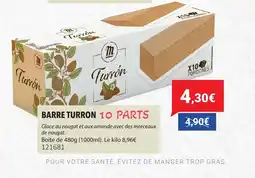 Gel 2000 Barre turron 10 parts offre