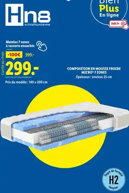 Lidl Matelas 7 zones à ressorts ensachés offre