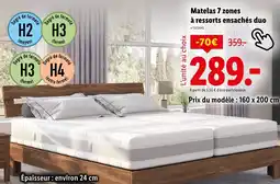 Lidl Matelas 7 zones à ressorts ensachés duo offre