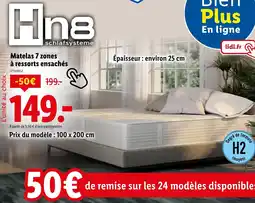 Lidl Matelas 7 zones à ressorts ensachés offre