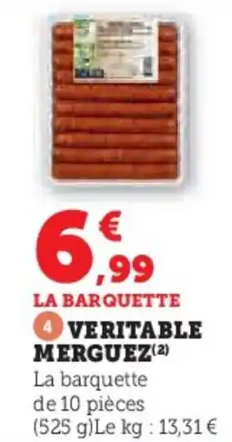 Super U Veritable merguez offre