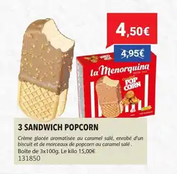 Gel 2000 3 sandwich popcorn offre