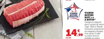 Super U Viande bovine roti a rotir offre