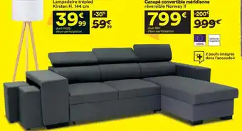BUT Canapé convertible méridienne réversible Norway II offre