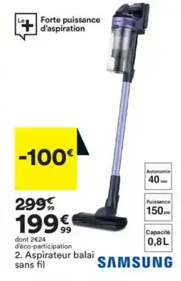 BUT SAMSUNG Aspirateur balai sans fil offre