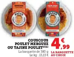 Super U Couscous poulet merguez ou tajine poulet offre