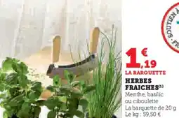 Super U Herbes fraiches offre