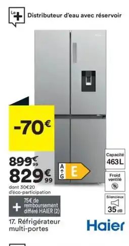 BUT HAIER Réfrigérateur multi-portes offre