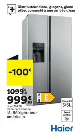 BUT HAIER Réfrigérateur américain offre