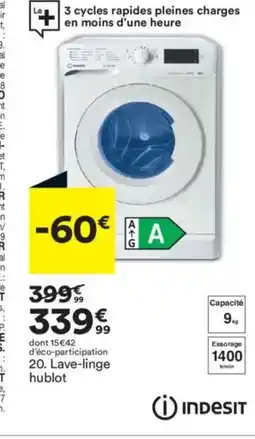 BUT INDESIT Lave-linge offre