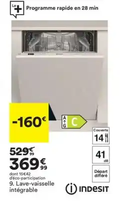 BUT INDESIT Lave-vaisselle intégrable offre