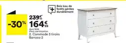 BUT Commode 3 tiroirs Barroco 2 offre