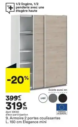 BUT Armoire 2 portes coulissantes offre