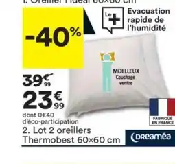 BUT Lot 2 oreillers Thermobest offre