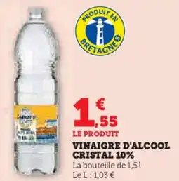 Super U Vinaigre d'alcool cristal 10% offre