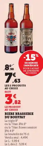 Super U Biere brasserie du bouffay offre