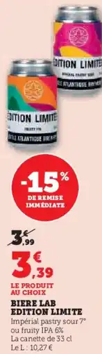 Super U Biere lab edition limite offre