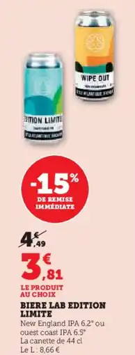 Super U Biere lab edition limite offre