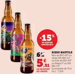 Super U Biere nautile offre