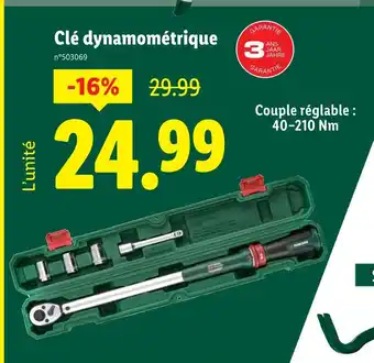 Lidl Parkside Clé dynamométrique offre