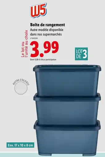 Lidl W5 Boîte de rangement offre