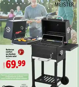 Lidl GRILL MEISTER Barbecue confort au charbon de bois mini offre