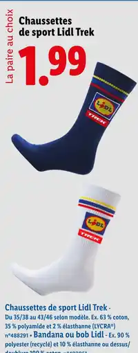 Lidl Lidl Trek Chaussettes de sport offre
