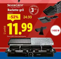 Lidl SilverCrest Raclette-gril offre