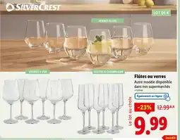 Lidl SilverCrest Flûtes ou verres offre