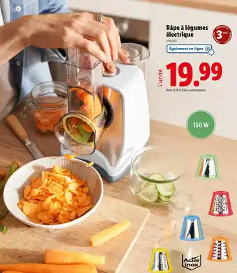 Lidl SilverCrest Râpe à légumes électrique offre