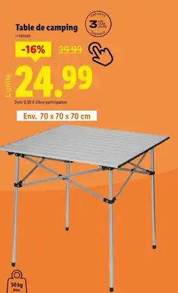 Lidl Crivit Table de camping offre