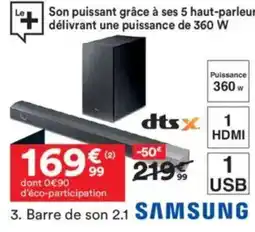 BUT SAMSUNG Barre de son 2.1 offre