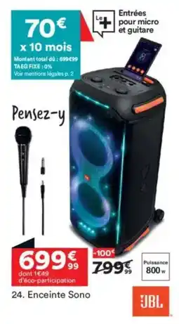 BUT JBL Enceinte Sono offre