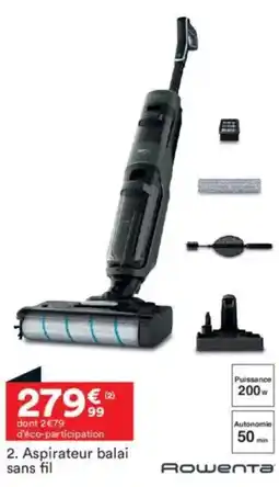 BUT ROWENTA Aspirateur balai sans fil offre