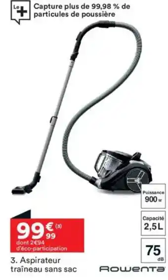 BUT ROWENTA Aspirateur traîneau sans sac offre