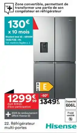 BUT TLC Réfrigérateur multi-portes offre