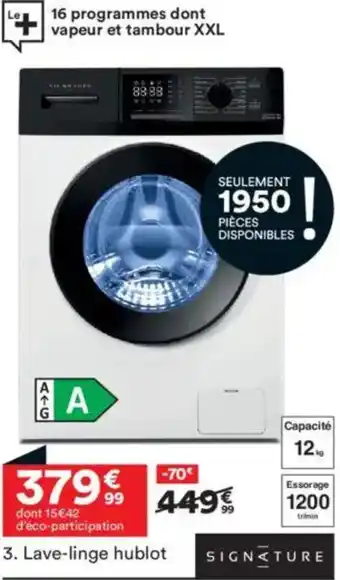 BUT SIGNATURE Lave-linge hublot offre