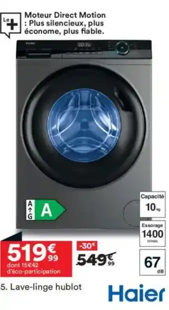 BUT HAIER Lave-linge hublot offre