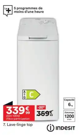 BUT INDESIT Lave-linge top offre