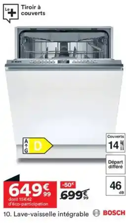 BUT BOSCH Lave-vaisselle intégrable offre