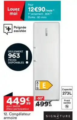 BUT SIGNATURE Congélateur armoire offre