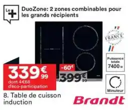 BUT BRANDT Table de cuisson offre
