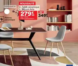 BUT Table céramique L. 160 cm Aria offre