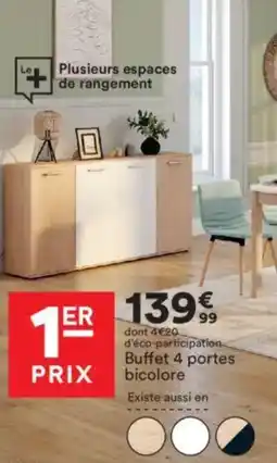 BUT Buffet 4 portes bicolore offre