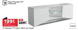 BUT Meuble TV blanc 168,5 cm Cadiz offre