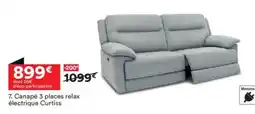 BUT Canapé 3 places relax électrique Curtiss offre