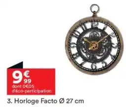 BUT Horloge Facto Ø 27 cm offre