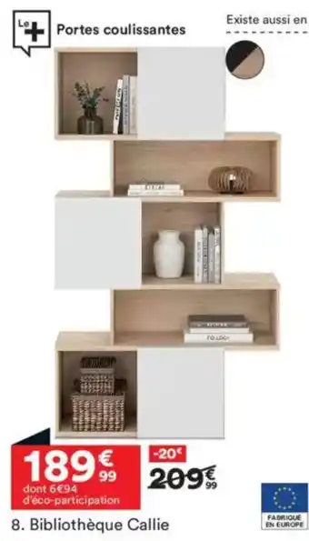 BUT Bibliothèque Callie offre